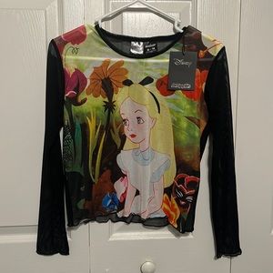 Cakeworthy mesh Alice in Wonderland top size XL Disney NWT